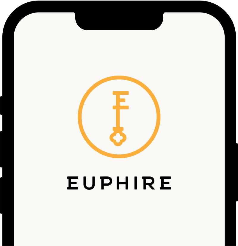 Phone mockup with Euphire logo